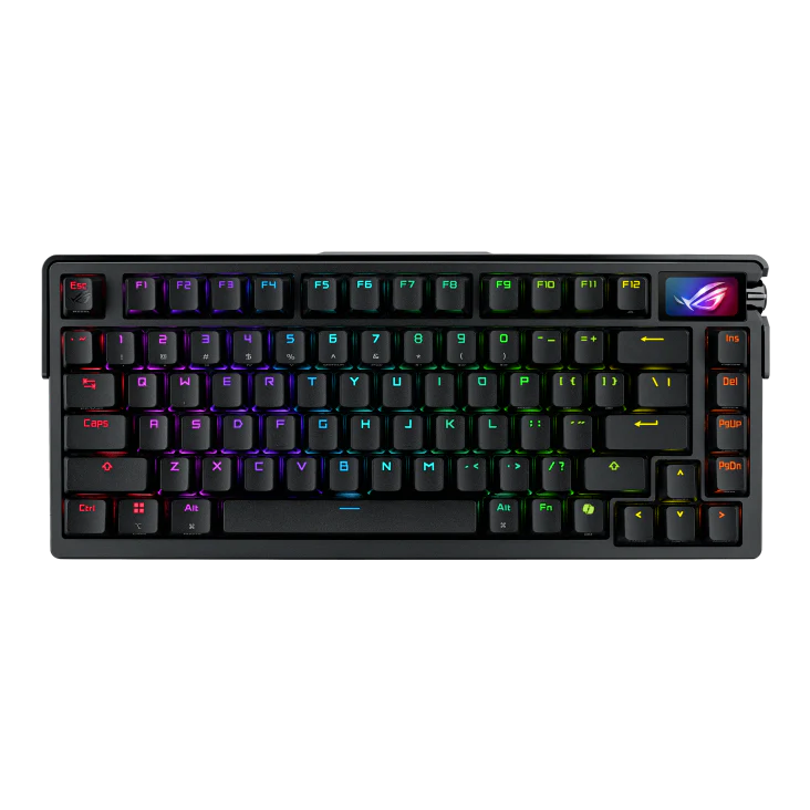 ASUS ROG Azoth Wireless Keyboard – 75% Custom, OLED Screen, NX Snow Switches, Gasket Mount, PBT Keycaps
