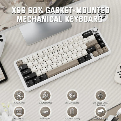 ATTACK SHARK X66 Wireless Mechanical Keyboard