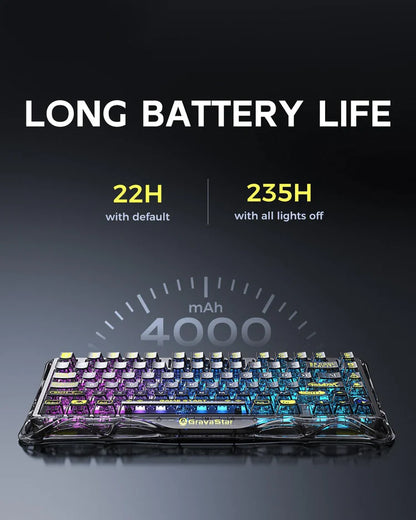 Mercury K1 Lite – Transparent Black Mechanical Keyboard