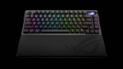 ASUS ROG Azoth Wireless Keyboard – 75% Custom, OLED Screen, NX Snow Switches, Gasket Mount, PBT Keycaps
